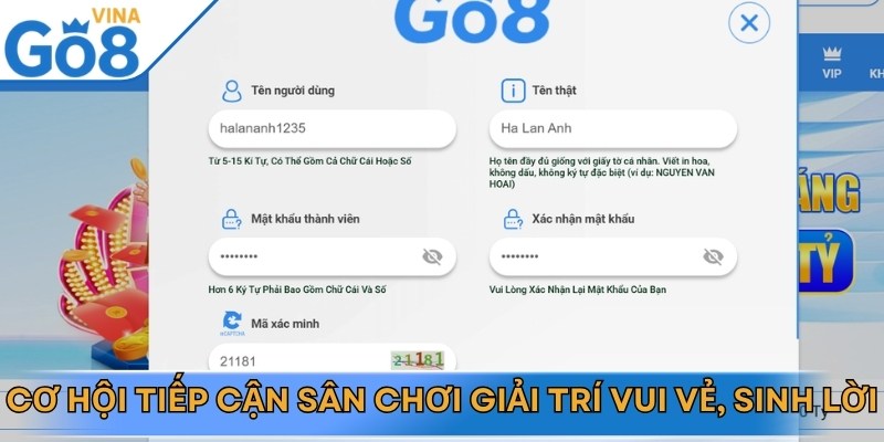 Khi đăng ký anh em có cơ hội tiếp cận sân chơi giải trí lý tưởng